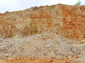 On The Ledge Way Above Quarry Floor